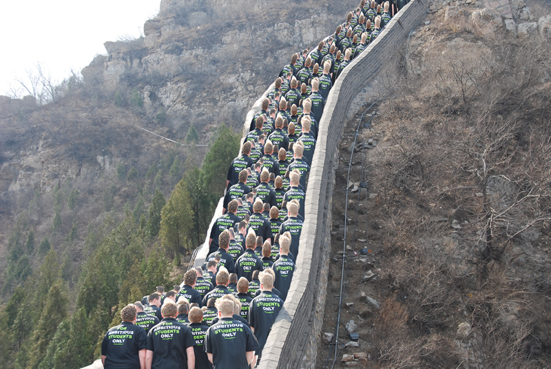 Studenten EPBS op de Chinese Muur!